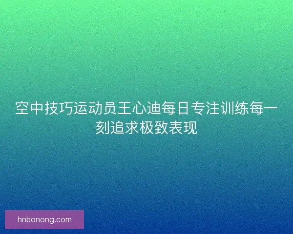 空中技巧运动员王心迪每日专注训练每一刻追求极致表现